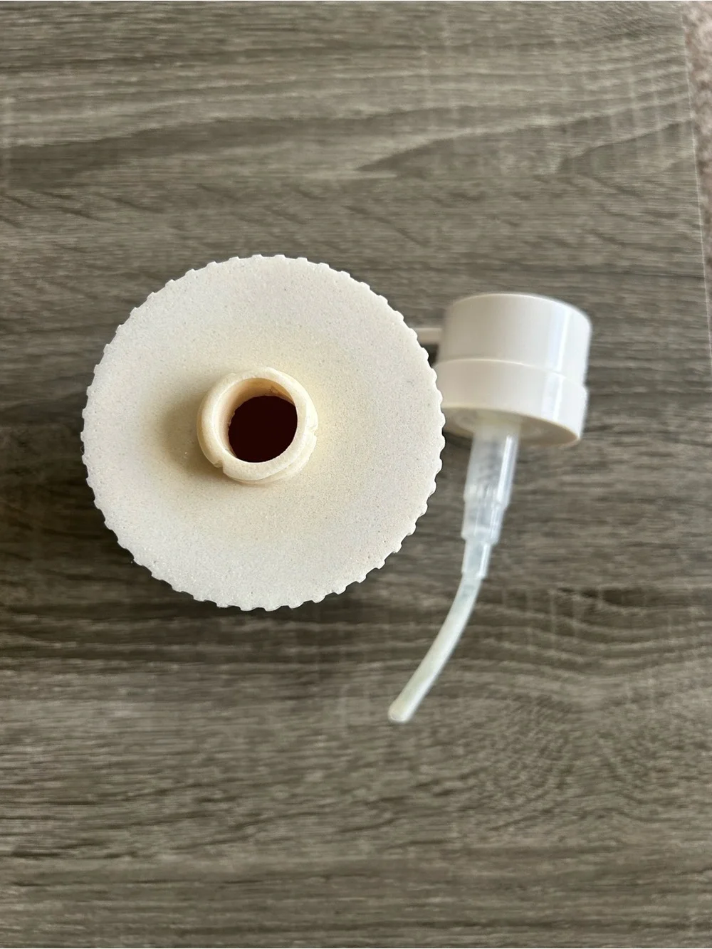 White Ribbed Foaming Soap Dispenser - Home Bath